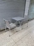 2 Seater Wooden Dining Table and Chairs Set - 3