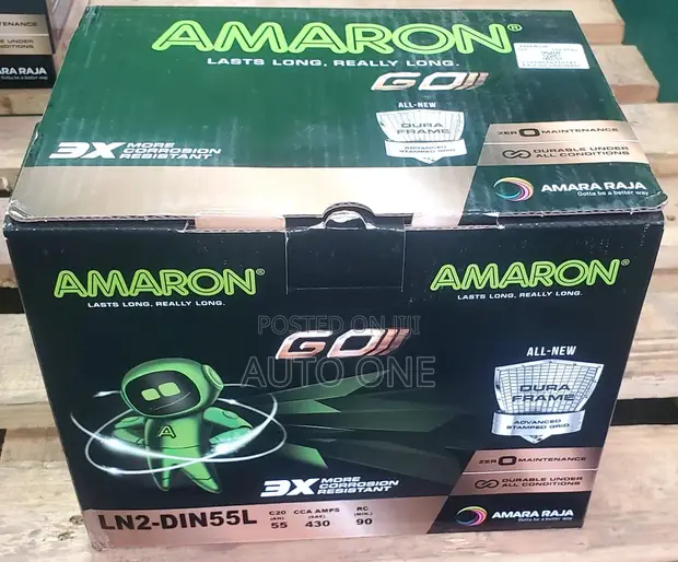Brand New Amaron DIN55 Battery with 1-Year Guarantee - 1