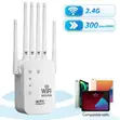 300Mbps WiFi Extender Repeater with 2 LAN Ports - 3