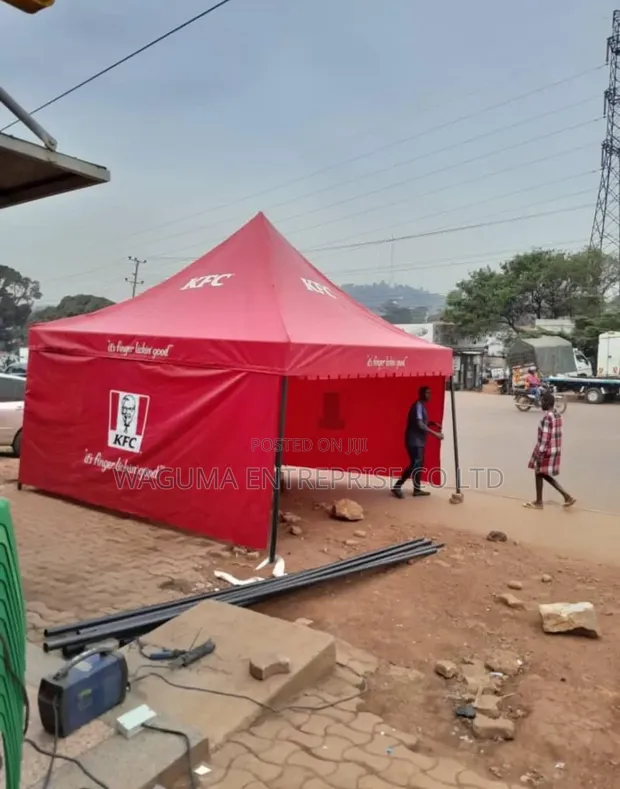 25 Seater Tent - Red PVC - 1