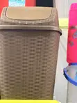 Bamboo Dustbin with Detachable Swinging Lid - Medium - 1