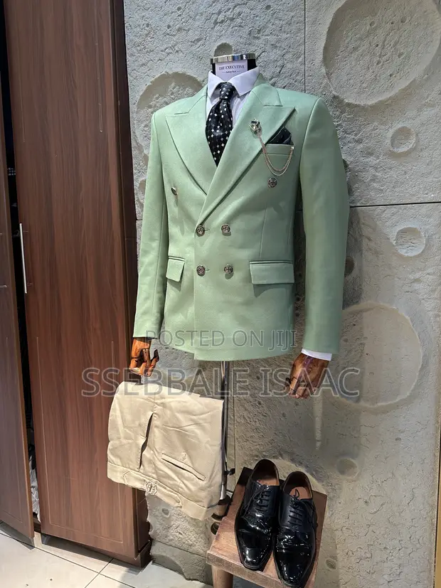 Custom Made Double Breasted Suit - 1