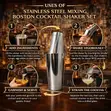 Professional Stainless Steel Boston Cocktail Shaker - 4