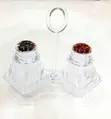 Elegant Acrylic Salt and Pepper Shaker Set with Holder - 1