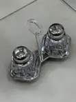 Elegant Acrylic Salt and Pepper Shaker Set with Holder - 2