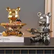 Ceramic Golf Bear Storage Tray - Gold - 2