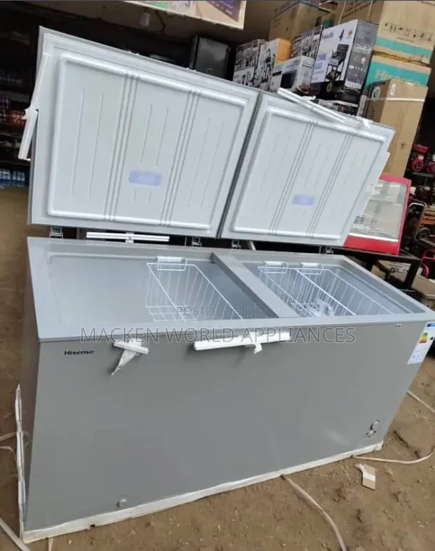 Hisense 660L Double Door Chest Freezer - Grey (3 Yrs Warranty) - 1