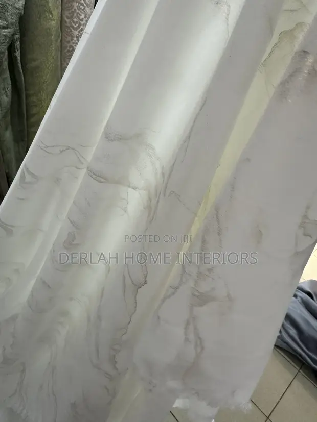 Beige and Grey Curtains - 1