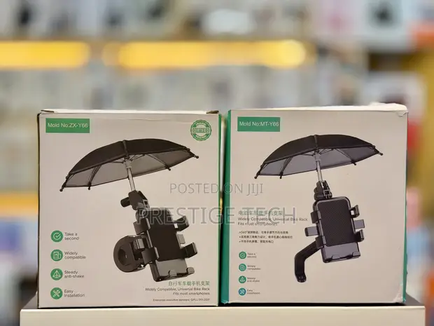 Universal Bike Phone Holder with Umbrella - 1