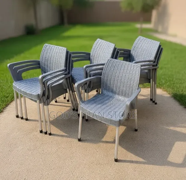Outdoor Hotel Plastic Chairs with Armrests - 1