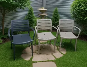 Court Yard Armrest Plastic Chairs