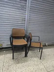 Brand New Outdoor Plastic Chairs with Armrests - 2