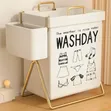 Large Capacity Double Compartment Laundry Basket - 1