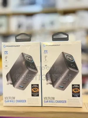 Powerology Volt Flow 140W USB-C Charger with Screen