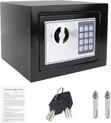 Electronic Digital Safe Box with Keypad and Key Lock - 1