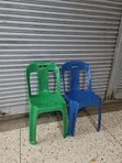 Pacific Indoor/Outdoor Fanback Plastic Chairs - 2