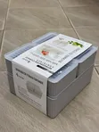 4pc Stackable Grid Fridge Containers - 1