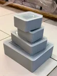 4pc Stackable Grid Fridge Containers - 2