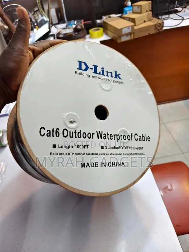 D-Link Cat6 Outdoor Waterproof Network Cable Roll (305m) - 1