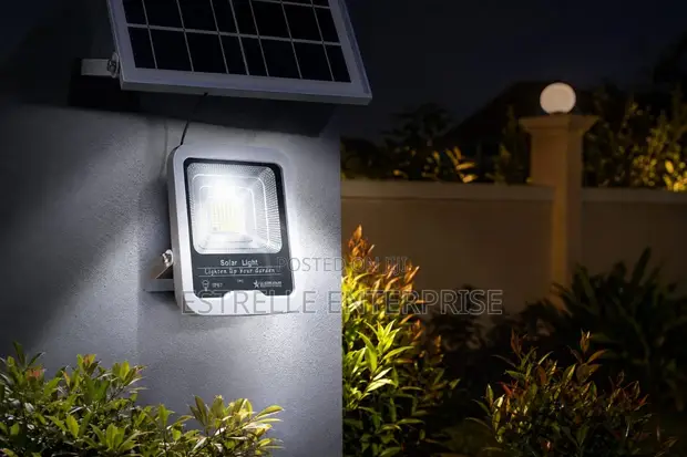 100W Solar Floodlight with Panel & Motion Sensor - 1