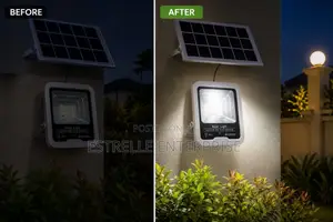 100W Solar Floodlight with Panel & Motion Sensor