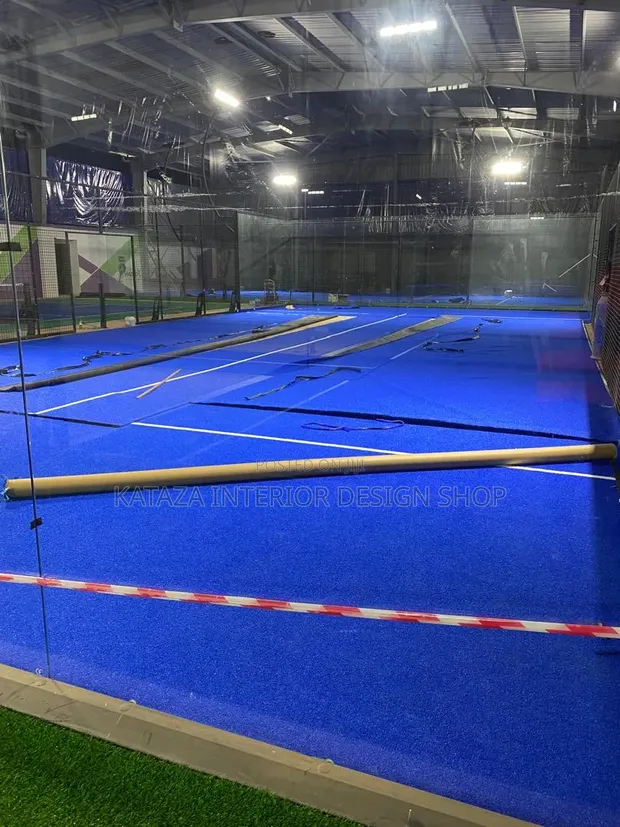 Synthetic Blue Grass Carpet - 1