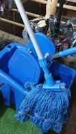 Blue Commercial Mop and Bucket Set - 1