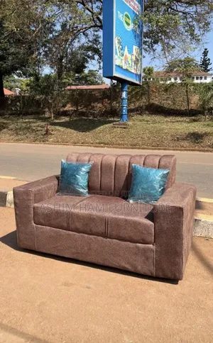 Brown Two-Seater Sofa