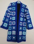 Crochet Cardigan - Granny Squares, Multi-Colour, Women's L - 1