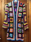 Crochet Cardigan - Granny Squares, Multi-Colour, Women's L - 2