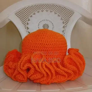 Handmade Crochet Hat with Ruffles