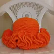 Handmade Crochet Hat with Ruffles - 1