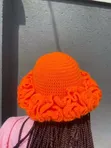 Handmade Crochet Hat with Ruffles - 2