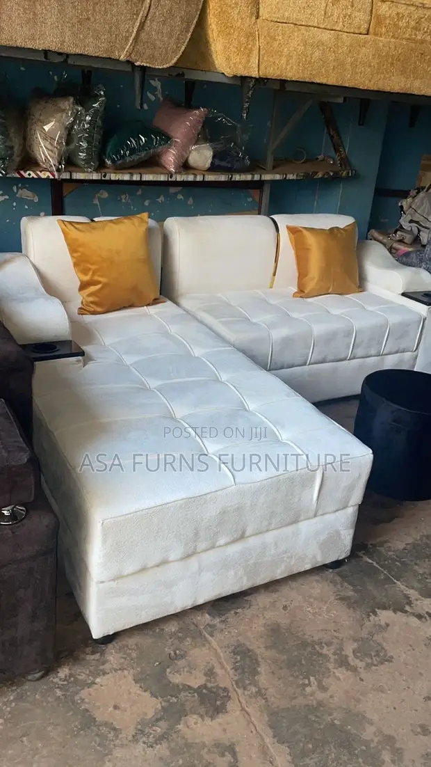 High Density Sofa Bed in Cream - 1