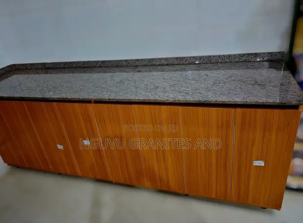 Speckled Grey Granite Cabinet Counters - 1
