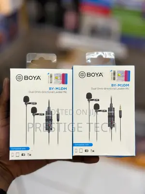 Boya BY-M1DM Dual Head Lavalier Microphone 13ft