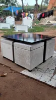 Well Finished Coffee Table with Small Tables - Coffee Brown - 1