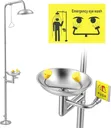 Stainless Steel Emergency Shower with Eye Wash Sink - 1