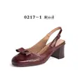 Women's Perforated Bow Slingback Block Heel Pumps - 2
