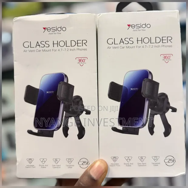 Yesido C256 Premium Tempered-Glass Gravity Car Phone Holder - 1