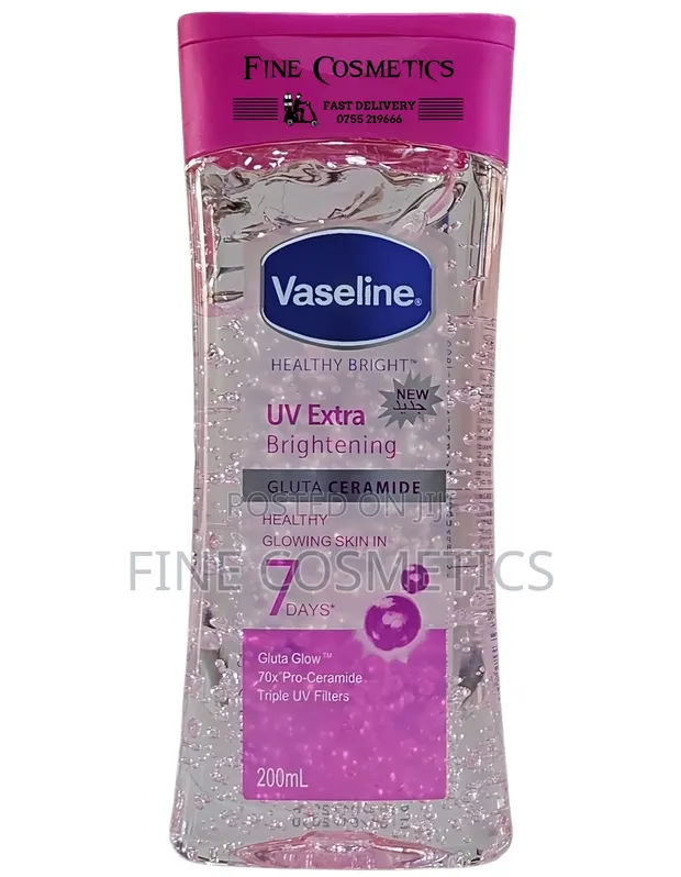 Original Vaseline UV Extra Brightening Gluta Ceramide Body Oil 200ml - 1