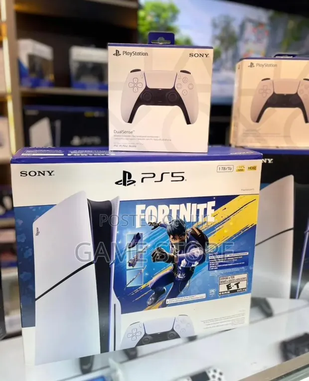 Brand New PS5 Slim Disc Fortnite Edition with 2 Controllers - 1