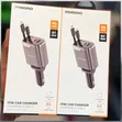Porodo 111W Car Charger with Retractable Cables - 1