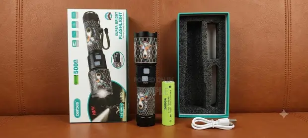 Aerbes AB-SD112 Rechargeable LED Flashlight with Power Bank - 1