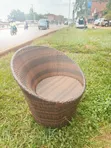 Rattan Garden Balcony Chair - Brown - 2