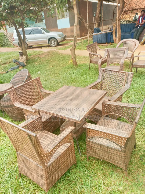 Rattan Indoor/Outdoor Dining Set - 1