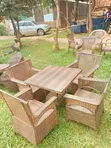 Rattan Indoor/Outdoor Dining Set - 1