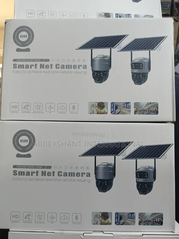 V380 Smart Net Camera - Solar-Powered Outdoor Security Camera - 1