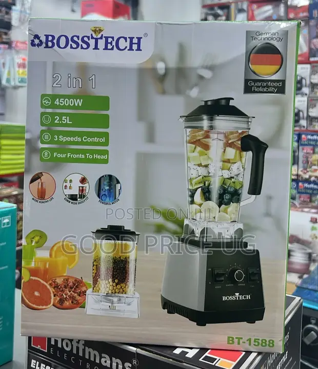 Bosstech BT-1588 2-in-1 Heavy Duty Commercial Blender - 1