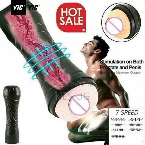 Men's Realistic Masturbation Cup, 7 Speeds - 1